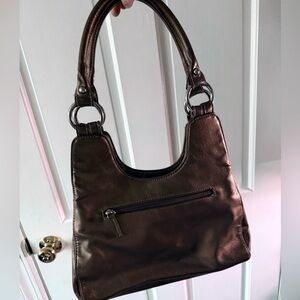 Y2K Brown Leather Shoulder Bag
